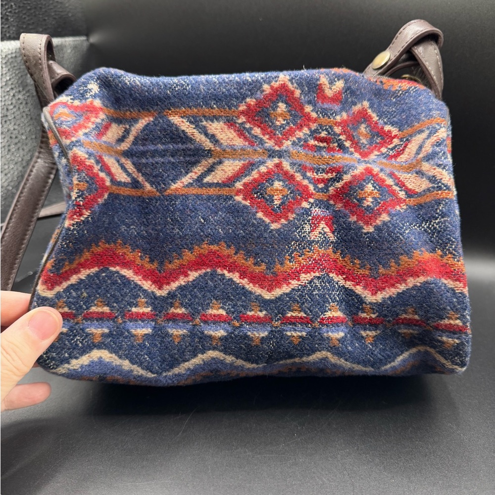 Pendleton Vintage Blue And Red Wool Patterned Wom… - image 5